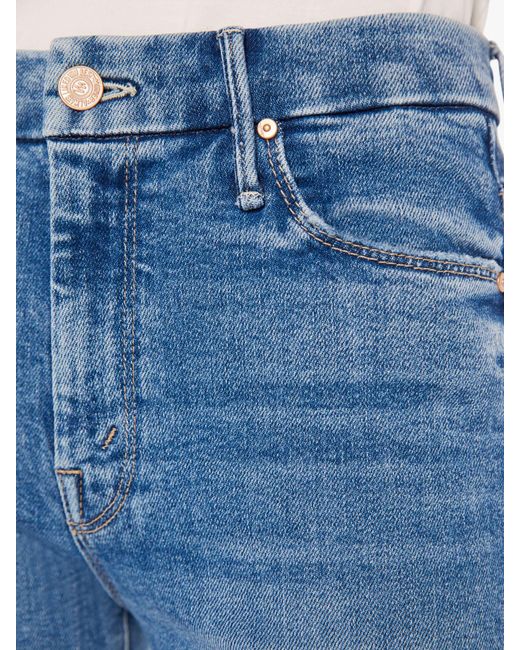 Mother Blue High Waisted Looker Ankle On The Road Jeans