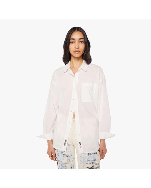 Mother White The Pushing Buttons Shirt
