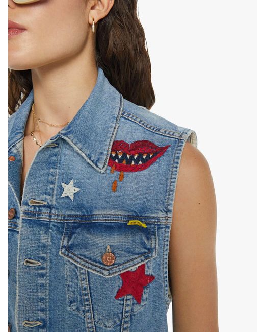 Mother Blue La Doublej X The Clean Armhole Drifter Vest Star Of Show Jacket