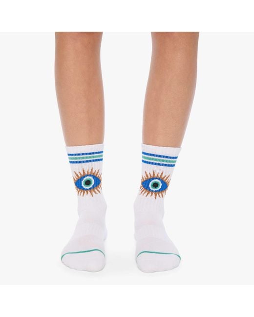 Mother White Baby Steps Cosmic Eye Socks