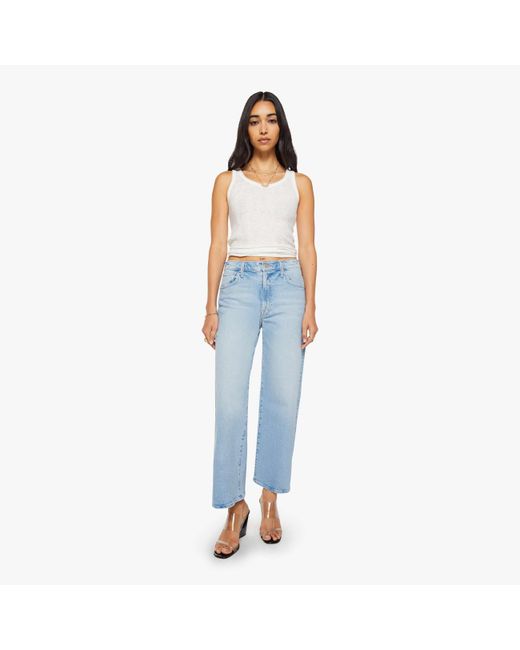 Mother Blue The Dodger Ankle Fringe Benefits Jeans