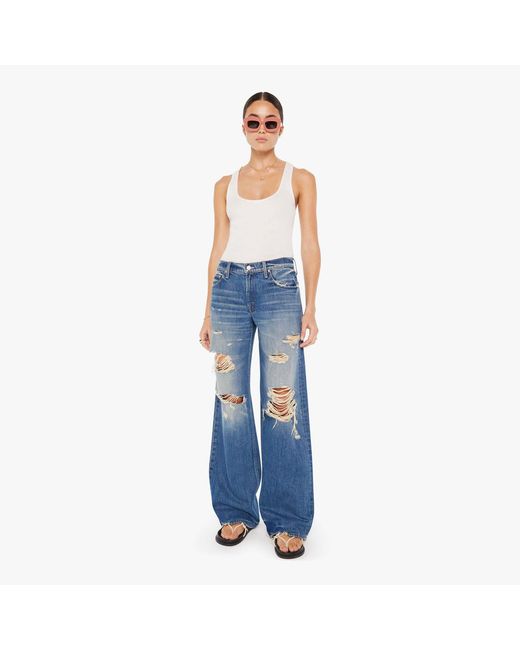 Mother Blue The Down Low Spinner Heel Bde Jeans