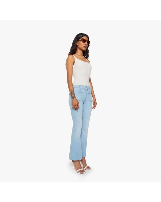 Mother White Petites The Lil Patch Pocket Weekender Sauced By Six Jeans
