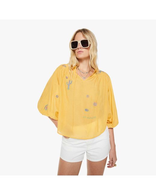 Mother Yellow The Breeze Yoke Top Golden Apricot