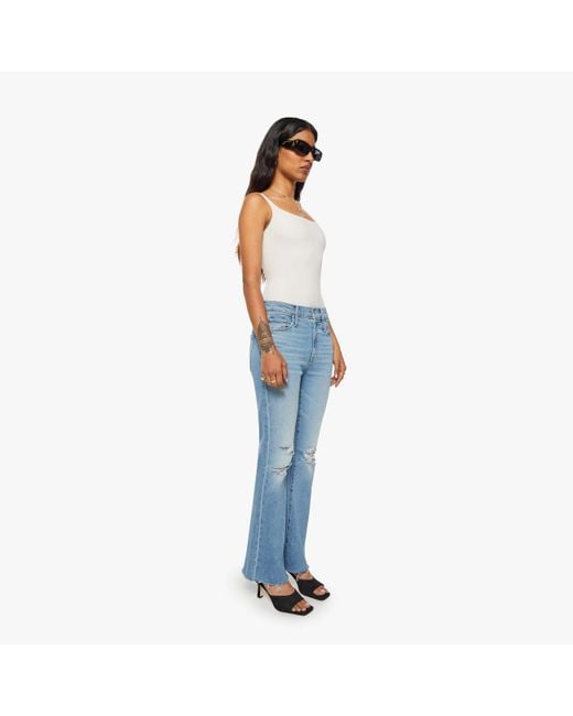 Mother Blue Petites The Lil Weekender Fray Chaos Is Calling Jeans