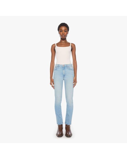 Mother Blue High Waisted Rascal Hover Mine Jeans