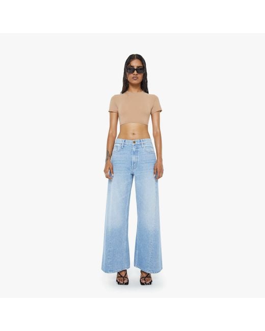 Mother Blue Petites The Lil Lemon Twist Sneak Munchies Jeans