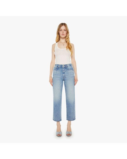 Mother Blue The Newbie Ankle Wipeout Jeans