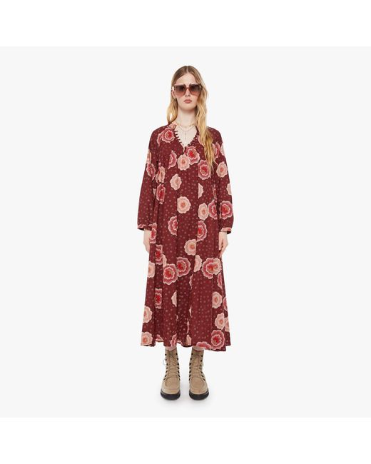 Natalie Martin Red Fiore Maxi Poppy Cherry Skirt