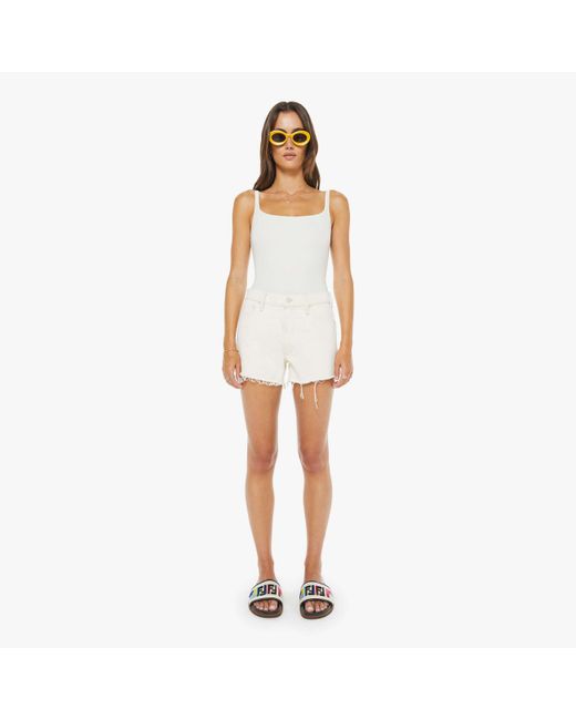 Mother White The Dodger Shorts Fray Natural Selection