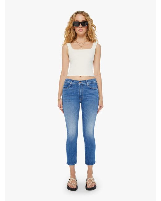 Mother Blue The Mid Rise Dazzler Crop Different Strokes Jeans