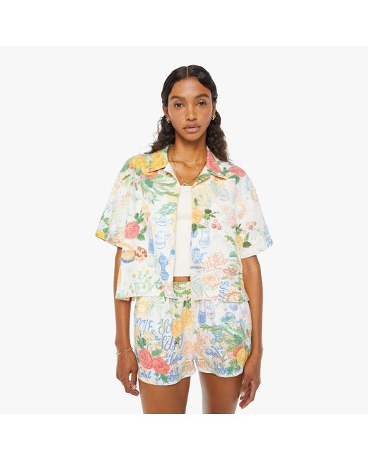 Mother White The Cropped Hooky Painted Ladies Shirt