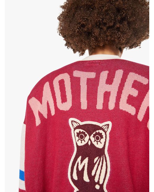 Mother Red The Boxy Cardigan Hoot High Shirt
