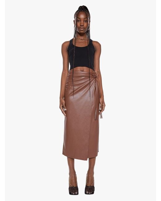 Mother The It's-a-wrap Midi Skirt in Brown | Lyst UK