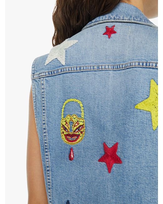 Mother Blue La Doublej X The Clean Armhole Drifter Vest Star Of Show Jacket