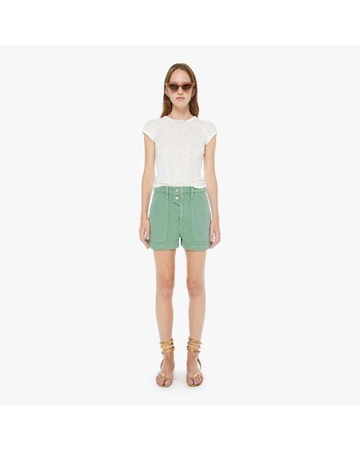 Mother Green The Detour Shorts Creme De Menthe