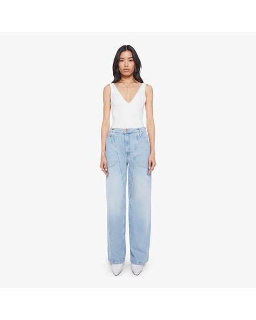 Mother Blue The Chisel Sneak Complete Jeans