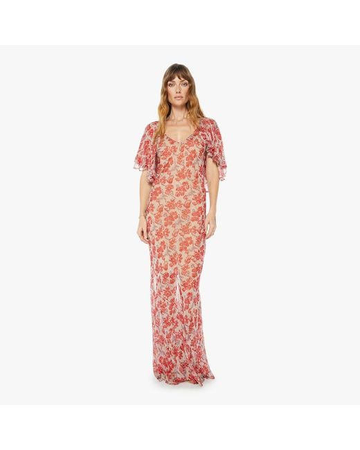 Natalie Martin White Ramya Dress Watercolor Dove