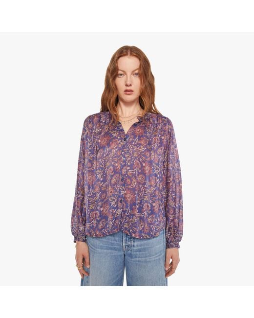 Natalie Martin Purple Tolan Shirt Artichoke Mariner