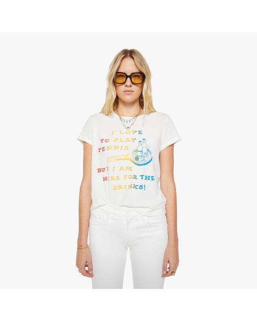 Mother White The Boxy Goodie I Love To Play Tennis T-Shirt
