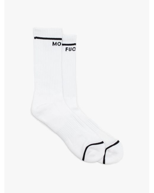 Mother White One Small Step For Mankind Mf Socks