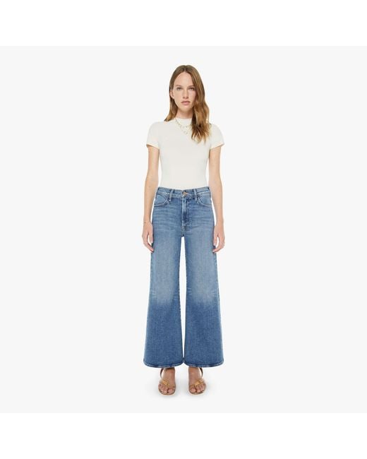 Mother Blue The Hustler Roller Ankle Slip And Fall Jeans