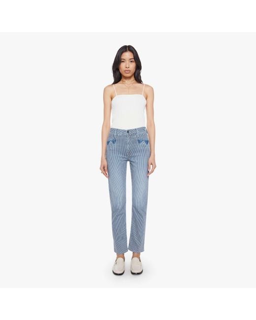 Mother Blue The Diamond Cut Tomcat Ankle Train Of Thought Jeans