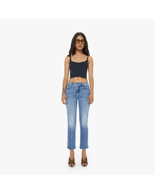 Mother Blue Petites The Lil Mid Rise Dazzler Ankle We Animals Jeans