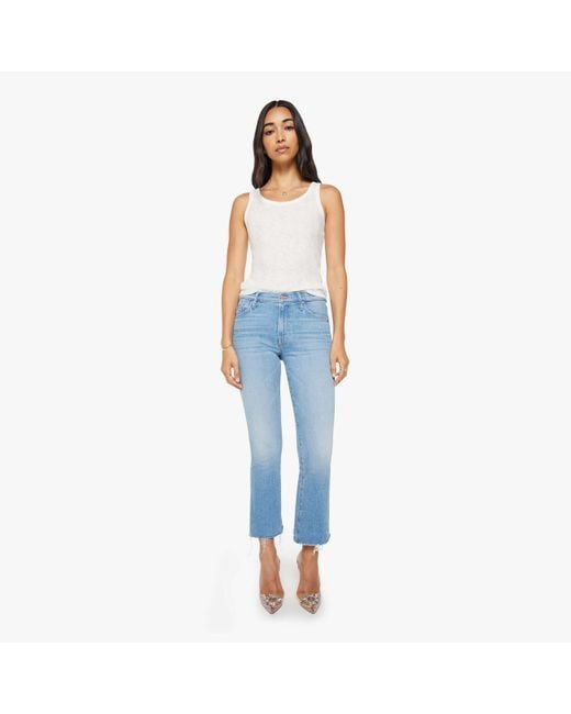 Mother Blue The Outsider Flood Fray Room Service Jeans