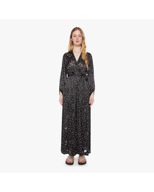 Natalie Martin Black Nico L/S Maxi Midnight Burnout Skirt