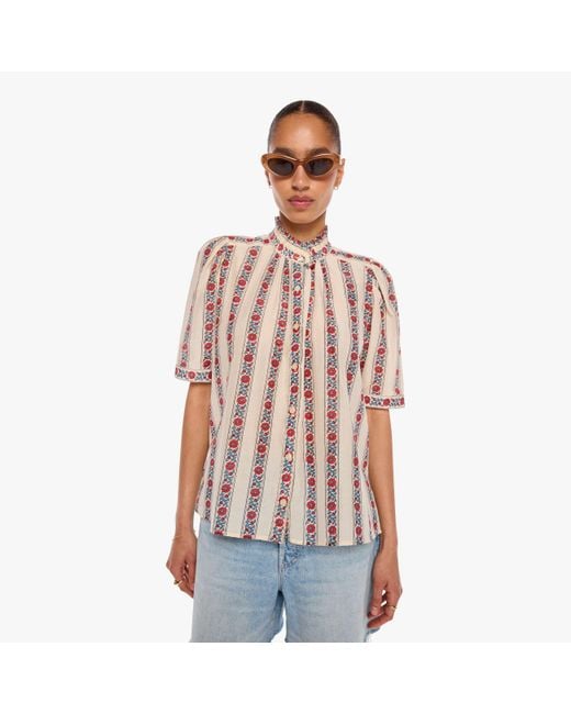 Alix Of Bohemia White Winnie Shirt Roseband Stripe