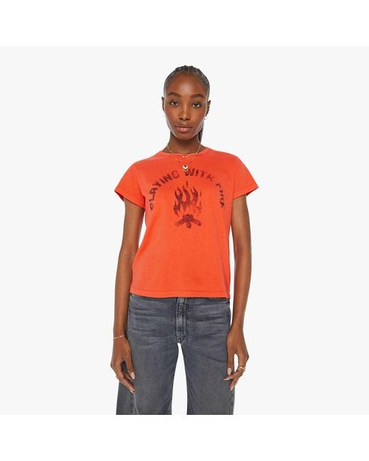 Mother Orange The Boxy Goodie Goodie Playing With Fire T-Shirt