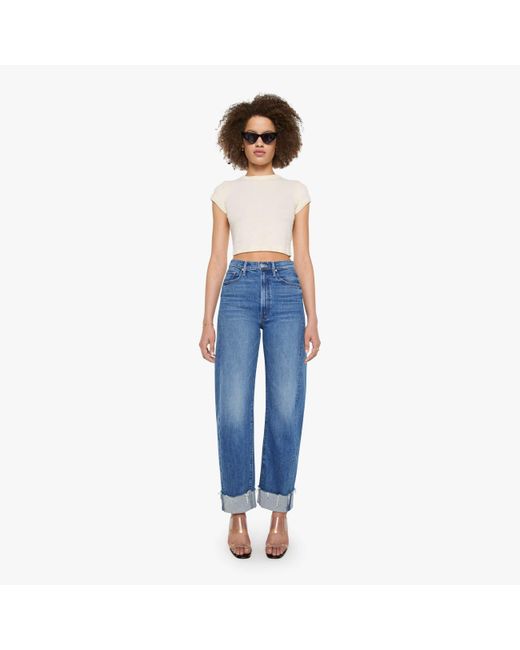 Mother Blue The Half-Pipe Flood Cuff Fray Get Two Birds Stoned Jeans