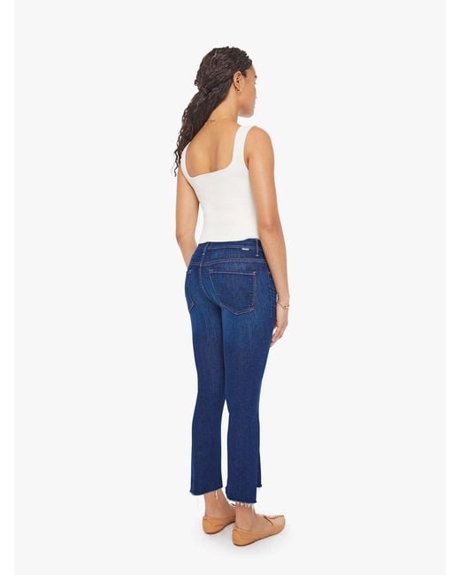 Mother Blue Petites The Lil Insider Crop Step Fray Off Limits Jeans