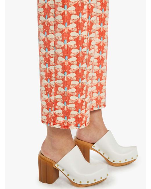 Mother White La Doublej X The Half-Pipe Ankle Pull My Petaltail Pants