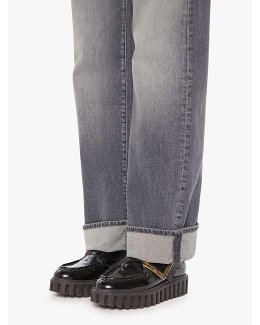Mother White The Dodger Skimp Cuff Moshpit Memories Jeans