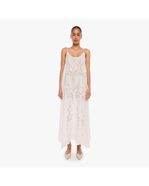 Natalie Martin White Heather Maxi Athena Embroidery Salt Skirt