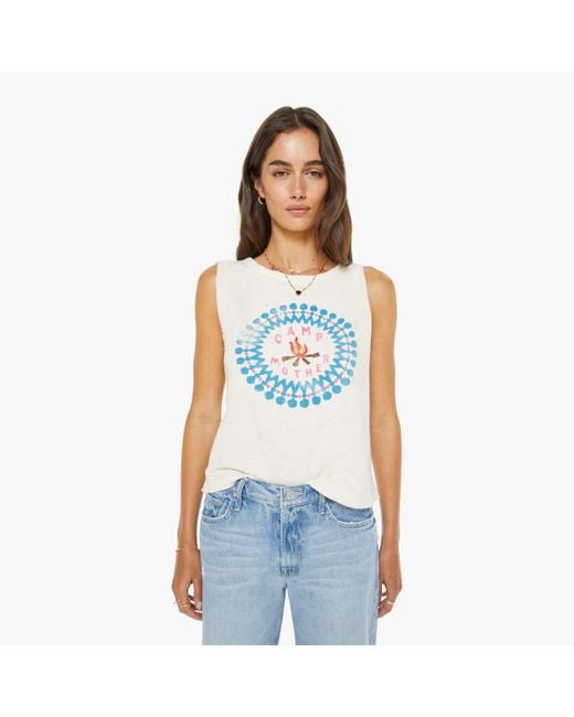 Mother White The Flirt Squad Antique Jeans