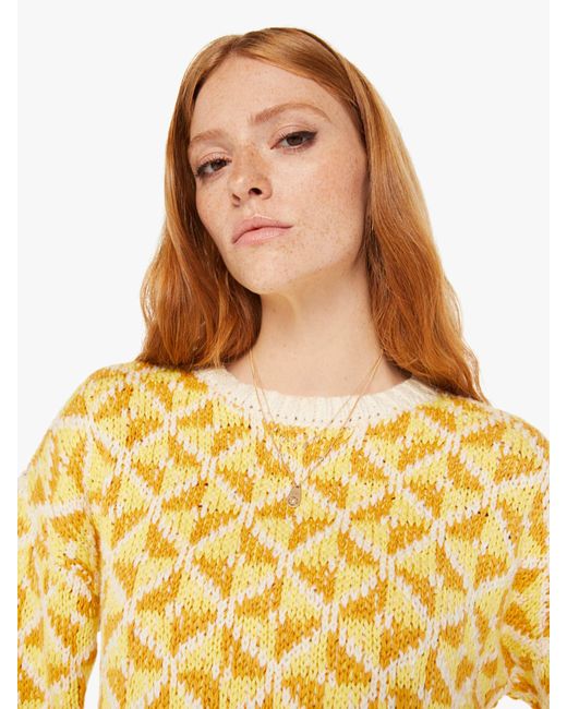 Mother Yellow The Itsy Crop Jumper All The Angles Sweater