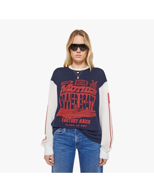 Mother Blue The Long Sleeve Lowdown Power Boats T-Shirt