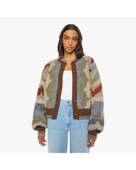 Mother Blue The Soaring High Cardigan Bumpy Trails Sweater