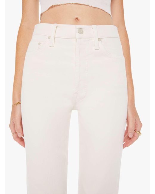 Mother White The Tripper Ankle Cream Puffs Jeans