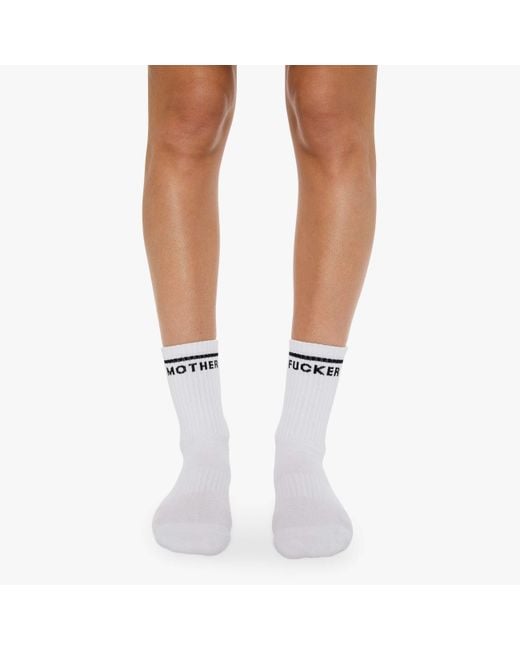 Mother White The Mf Pilates Sock