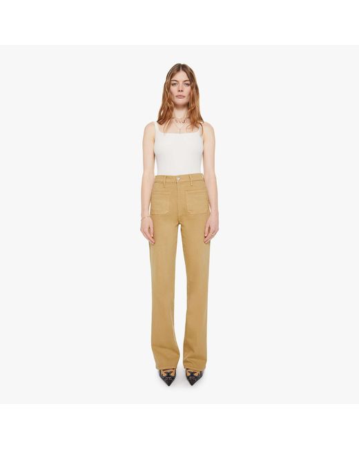 Mother Natural High Waisted Patch Pocket Bookie Sneak Latte Jeans