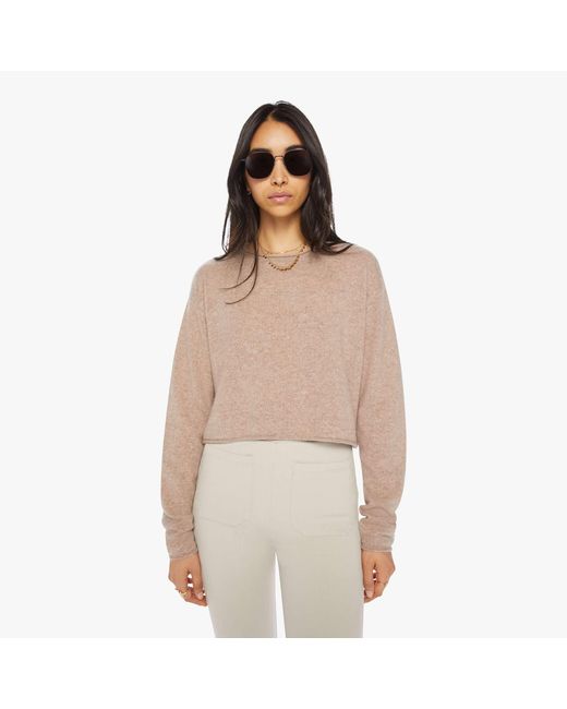 SABLYN Natural Lance Cashmere Crop Pullover Toast Sweater