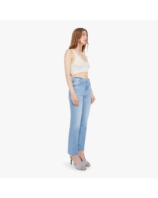 Mother Blue The Hustler Ankle Fray Sow Surreal Jeans