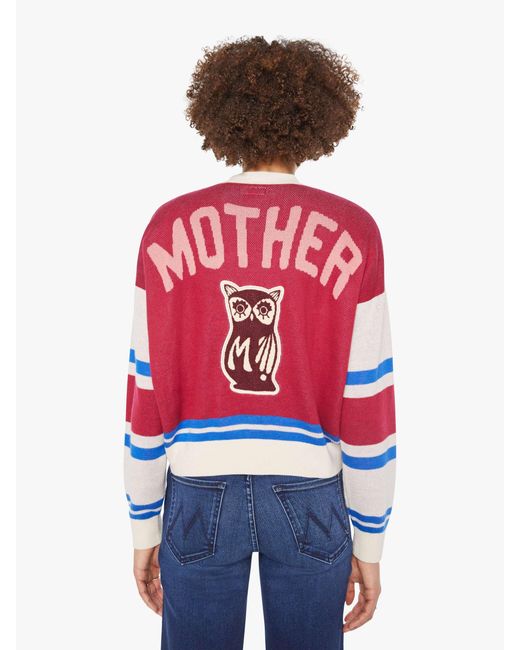 Mother Red The Boxy Cardigan Hoot High Shirt
