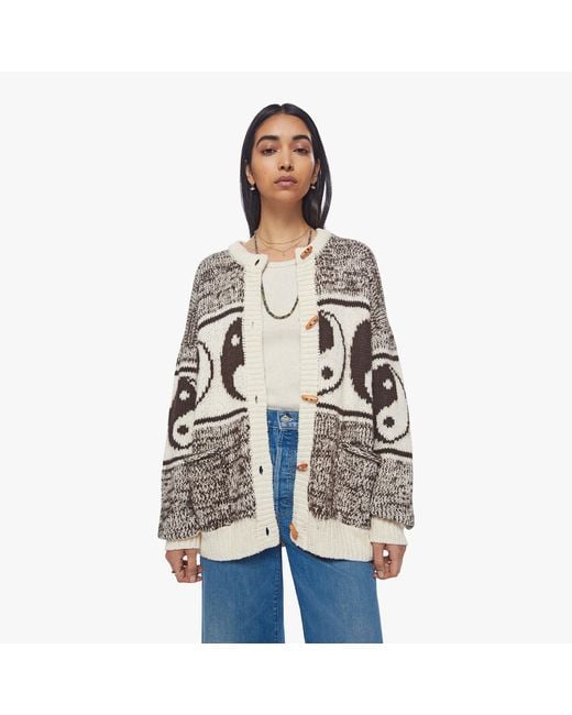 Mother White The Long Drop Cardigan