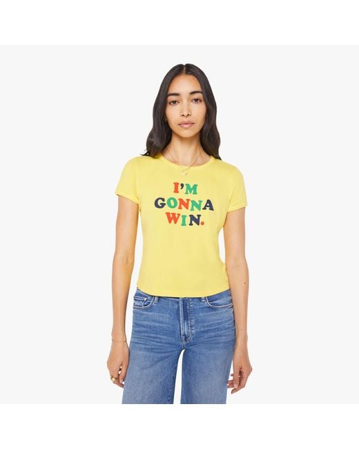 Mother Yellow The Itty Bitty Ringer I'M Gonna Win T-Shirt