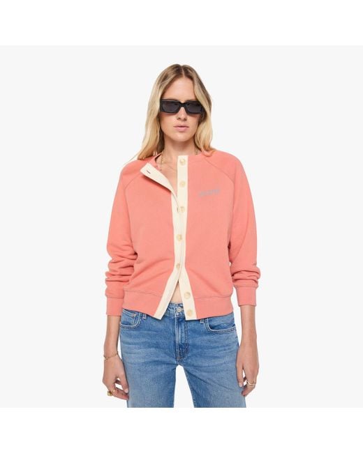 Mother Red The Boxy Cardigan Speed Queen Shirt